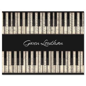 Music  Personalized  Note Cards