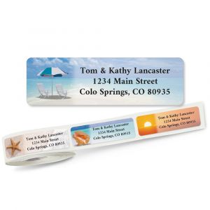 Calm Seas Rolled Return Address Labels  (5 Designs)