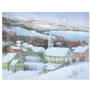 Snowy Evening  Note Card Size Christmas Cards