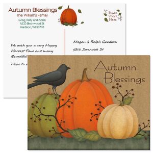 Autumn Blessings Postcard