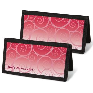 Swirly Girly Personal Checkbook Covers