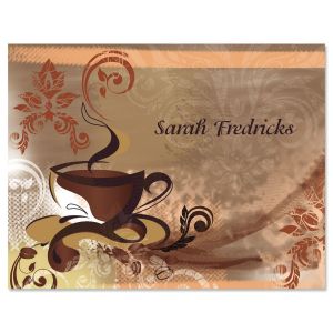 Coffee Time Personalized Note Cards