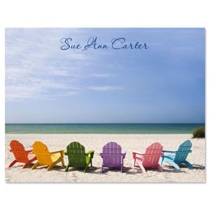 Tropical View Personalized Note Cards