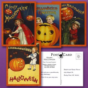 Victorian Halloween Postcards  (4 Designs)