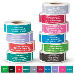 Solid Color Designer Rolled Address Labels - Roll of 250