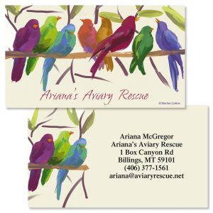 Flocked Together Double-Sided Business Cards