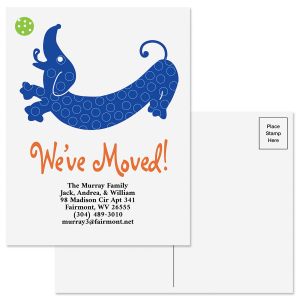 Hot Dog We've Moved Postcards