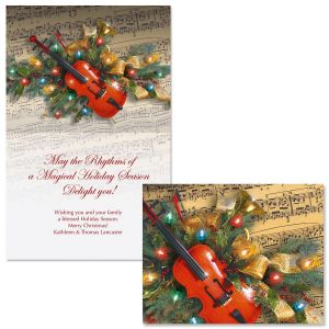 Christmas Music  Note Card Size Christmas Cards