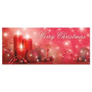 Glowing Lights Slimline Holiday Cards