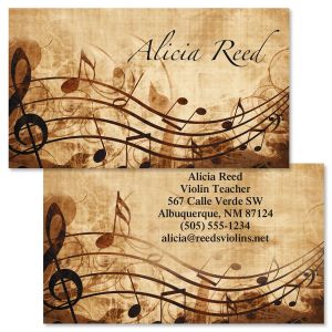 Sheet Music Double-Sided Business Cards