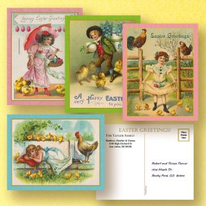 Vintage Personalized Easter Postcards