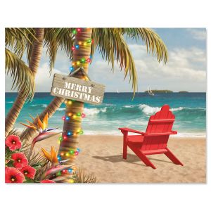 Christmas Paradise Note Card Size Christmas Cards