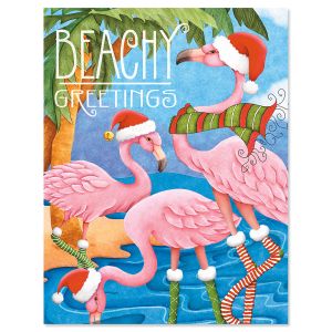 Beachy Greetings  Note Card Size Christmas Cards