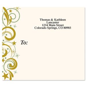Christmas Curlicues Package Labels