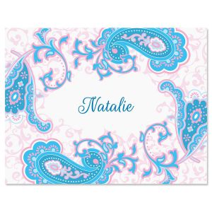 Tranquil Turquoise Custom Note Cards