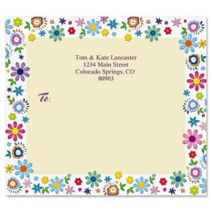 Cheerful Florals Package Labels