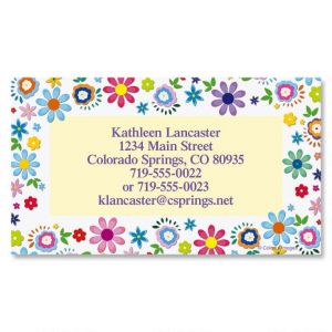 Cheerful Florals Business Cards