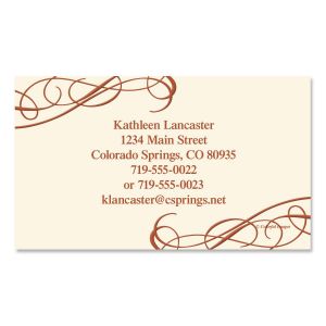 Amber Swirl Business Cards