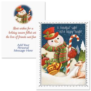 Forest Friends Note Card Size Christmas Cards