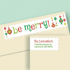 Be Merry Connect Wrap Diecut Address Labels