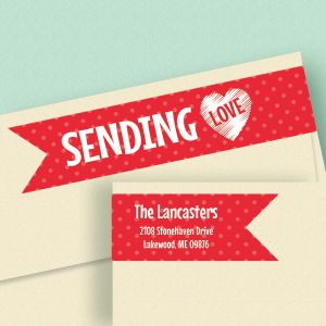 With Love Connect Wrap Diecut Address Labels
