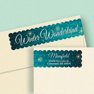 Winter Wonderland Connect Wrap Diecut Address Labels
