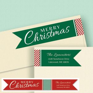 Holiday Connect Wrap Diecut Address Labels