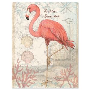 Flamingo Personalized Note Cards