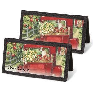 Red Truck Personal Checkbook Covers