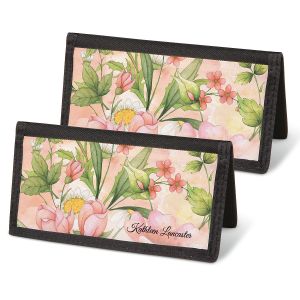 Watercolor Garden Personal Checkbook Covers