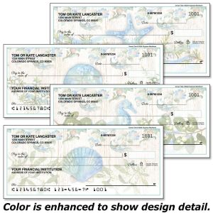Beach Tropical Checks Colorful Images Ocean Tide Personal Checks