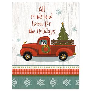 Holiday Truck Note Card Size Christmas Cards