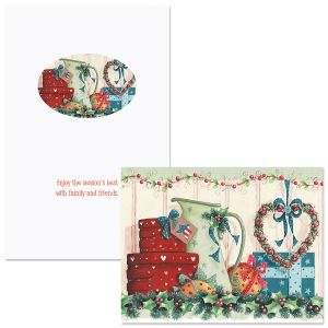 Country Cheer Note Card Size Christmas Cards