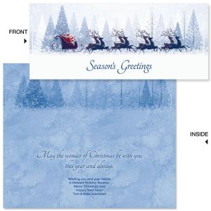 Winter Sleigh Slimline Holiday Cards