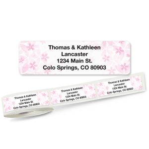 Pretty Pink Florals Rolled Address Labels (5 Designs)