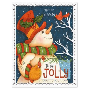 Be Jolly Note Card Size Christmas Cards