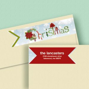 Words of the Season Connect Wrap Diecut Address Labels (4 Designs)