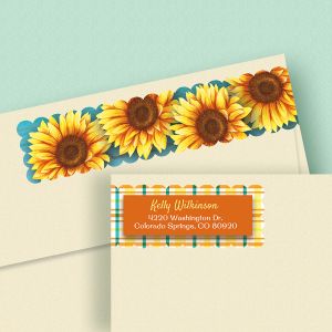 Summer Sunflower Connect Wrap Diecut Address Labels