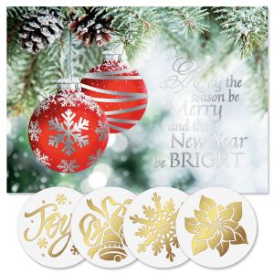 Ornament Wish Foil Christmas Cards