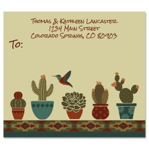 Southwestern Cactus Flower Package Labels