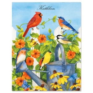 Picket Fence Perchers Custom Note Cards