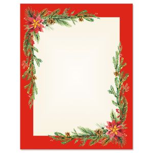 Festive Foliage Frame Christmas Letter Papers