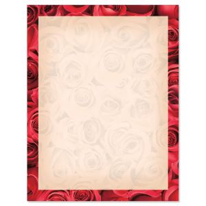 Bed of Roses on Cream Letter Papers