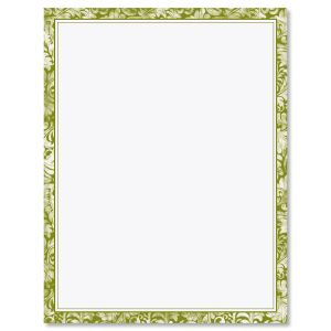 Green Alluring Border Letter Papers