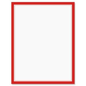 Red Frame Letter Papers