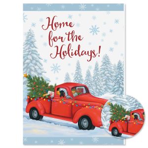 Home For The Holidays Truck Christmas Cards