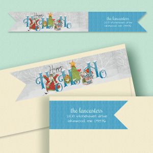 Winter Friends Connect Wrap Diecut Address Labels