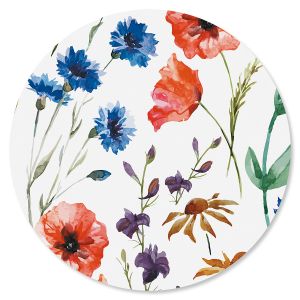 Wild Flowers Round Mouse Pad 