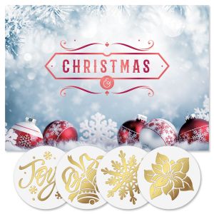 Frosted Foil Christmas Cards