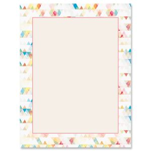 Triangle Rainbow Letter Papers